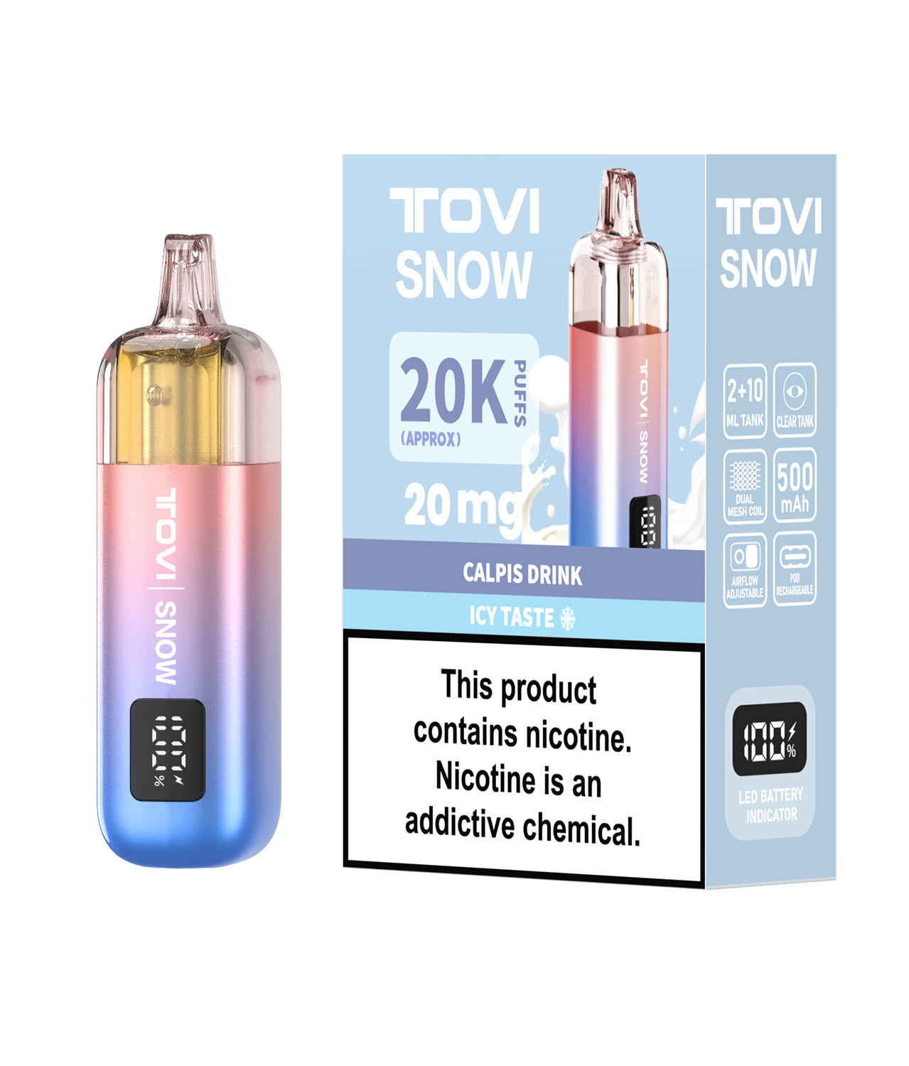 TOVISNOW-ICEMAXI 20K Puffs 冰爆系列-可尔必思（Calpis Drink ）