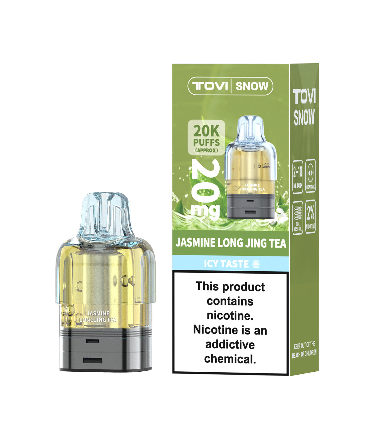 TOVISNOW-ICEMAXI 20K Puffs 冰爆系列-茉莉龙井（Jasmine Longjing Tea ）