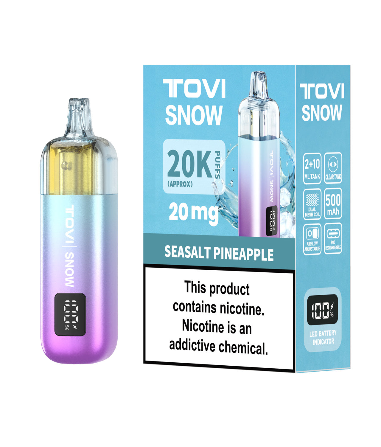 TOVISNOW-ICEMAXI 20K Puffs 冰爆系列-海盐菠萝（Seasalt Pineapple ）