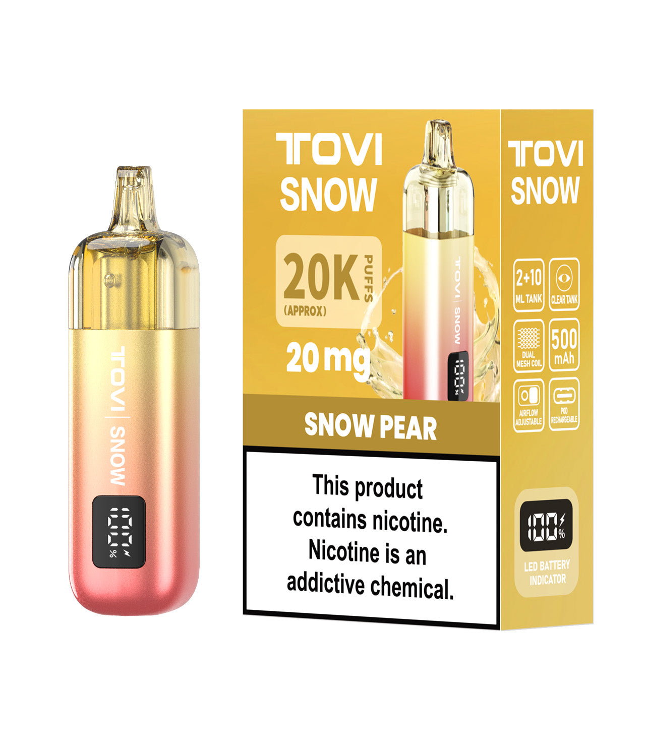 TOVISNOW-ICEMAXI 20K Puffs 冰爆系列-冰糖雪梨（Snow Pear）